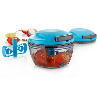 GRECY 24 Pcs Quick Chopper Large Plastic Vegetable, Fruit Nut, Chilly Chopper 500 ml