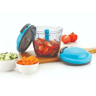 GRECY 24 Pcs. 900 ml Quick Large Plastic Vegetable, Fruit Nut, Chilly Chopper