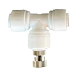 6MM Quick Pushing Nozzles And 1/4 inch (0.635 cm) Three Way T Connectors For Mist System (Pack Of 5)