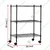 Rackwell 30 x 30 x 14 Inches 3-Shelves Mild Steel Black Coated Rack With 2 Inch Wheels For Multipurpose Uses