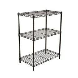 Rackwell 30 x 24 x 14 Inches 3-Shelves Mild Steel Black Coated Boltless Multipurpose Rack