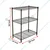 Rackwell 30 x 24 x 14 Inches 3-Shelves Mild Steel Black Coated Boltless Multipurpose Rack