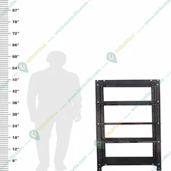 Menage 48 x 23 x 12 Inch 5 Shelves Multipurpose Storage Rack With Accessories(Color-Ivory)