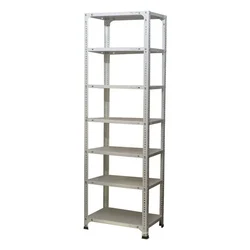 Alija 72 x 23 x 15 Inch 7 Shelves Multipurpose Storage Rack (22 Gauge Shelves & 16 Gauge Angle)(Color-Ivory)