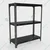 FIDVI® 9D X 23L X 30H Inch 3 Shelves Powder Coated Slotted Angle Metal Rack With Accessories Colour-Black & Grey(SR-523)
