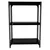 FIDVI® 9D X 23L X 30H Inch 3 Shelves Powder Coated Slotted Angle Metal Rack With Accessories Colour-Black & Grey(SR-523)
