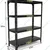 FIDVI® 9D X 23L X 30H Inch 4 Shelves Powder Coated Slotted Angle Metal Rack With Accessories ( SR-002)