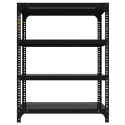 FIDVI® 9D X 23L X 30H Inch 4 Shelves Powder Coated Slotted Angle Metal Rack With Accessories ( SR-002)