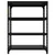 FIDVI® 9D X 23L X 30H Inch 4 Shelves Powder Coated Slotted Angle Metal Rack With Accessories ( SR-002)