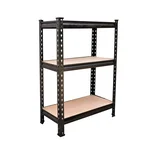 Keepwell 36 x 36 x 18 Inch 3 wooden Shelf Boltless Multipurpose Storage Rack