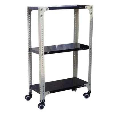 Alija 40 x 23 x 12 Inch 3 Shelves Multipurpose Storage Rack With Caster Wheel (22 Gauge Shelves & 16 Gauge Angle)