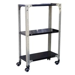 Alija 40 x 23 x 12 Inch 3 Shelves Multipurpose Storage Rack With Caster Wheel (22 Gauge Shelves & 16 Gauge Angle)