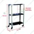 Alija 40 x 23 x 12 Inch 3 Shelves Multipurpose Storage Rack With Caster Wheel (22 Gauge Shelves & 16 Gauge Angle)