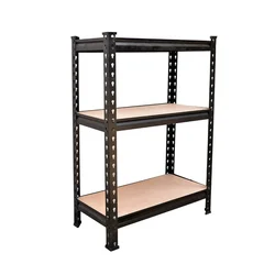 Keepwell 36 x 36 x 12 Inch 3 Wooden Shelves Boltless Multipurpose Rack 