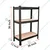 Keepwell 36 x 36 x 12 Inch 3 Wooden Shelves Boltless Multipurpose Rack