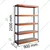 SUWAS TROLLEY STORE 900 x 350 x 2500 mm 100 Kg Load Capacity 5 Shelves Mild Steel Powder Coated Storage Rack SU-SR-008