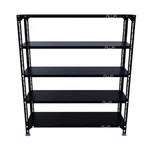 Menage 48 x 41 x 12 Inch 5 Shelves Multipurpose Storage Rack With Accessories