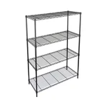 Rackwell 60 x 48 x 15 Inches 4-Shelves Mild Steel Black Coated Boltless Rack For Multipurpose Uses