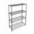 Rackwell 60 x 48 x 15 Inches 4-Shelves Mild Steel Black Coated Boltless Rack For Multipurpose Uses