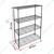 Rackwell 60 x 48 x 15 Inches 4-Shelves Mild Steel Black Coated Boltless Rack For Multipurpose Uses