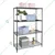Rackwell 60 x 48 x 15 Inches 4-Shelves Mild Steel Black Coated Boltless Rack For Multipurpose Uses