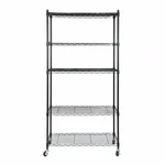 Rackwell 14 x 24 x 72 inch 5 Shelves Mild Steel Adjustable Storage Unit With Steel Organizer Wire Rack