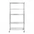 Rackwell 14 x 24 x 72 inch 5 Shelves Stainless Steel Adjustable Storage Unit With Steel Organizer Wire Rack