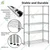 Rackwell 14 x 24 x 72 inch 5 Shelves Stainless Steel Adjustable Storage Unit With Steel Organizer Wire Rack