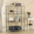 Rackwell 24 x 14 x 60 inch 4 Shelves Height Adjustable Stainless Steel Standing Black Finished Multi Purpose Rack