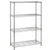 Rackwell 27 x 17 x 45 inch 4 Shelves Height Adjustable Stainless Steel Standing Black Finished Multi Purpose Rack