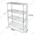 Rackwell 27 x 17 x 45 inch 4 Shelves Height Adjustable Stainless Steel Standing Black Finished Multi Purpose Rack