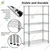 Rackwell 27 x 17 x 60 inch 5 Shelves Stainless Steel Adjustable Storage Unit With Steel Organizer Wire Rack
