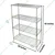 Rackwell 30 x 14 x 45 inch 4 Shelves Height Adjustable Stainless Steel Standing Black Finished Multi Purpose Rack