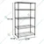 Rackwell 30 x 14 x 60 inch Height Adjustable 5 Shelf Mild Steel Boltless Rack For Indoor/Outdoor Use