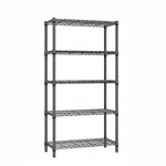 Rackwell 30 x 14 x 60 inch Height Adjustable 5 Shelf Stainless Steel Boltless Rack For Indoor/Outdoor Use