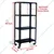 ALIJA 48 x 23 x 12 Inches 4 Shelves Multipurpose Storage Rack With 200 Kg Load Capacity 360° Movable Castor Wheel