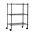 Rackwell 30 x 24 x 14 Inches 3-Shelves Mild Steel Black Coated Rack With 2 Inch Wheels For Multipurpose Uses