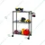 Rackwell 30 x 24 x 14 Inches 3-Shelves Mild Steel Black Coated Rack With 2 Inch Wheels For Multipurpose Uses