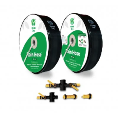 KSNM 350 micron 40 mm 100 meter Rain Hose Kit with Accessories for 1/4 acre Area | Suitable for Irrigation Purpose