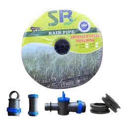 Kamal Agrotech 32 mm Rain Pipe Set with Cock, Grommet, Joiner and Endcap Suitable for Irrigation Purposes 