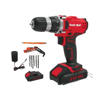 Ralli Wolf 10 mm 21V Cordless Drill With Battery, Charger & Accessories - 6 Months Warranty (RCD21V)