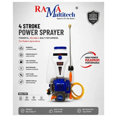 Rama Multitech 31 cc 4 Stroke 139F Engine 25 L Knapsack Power Sprayer With Accessories, For Spraying Pesticides