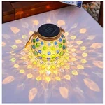 Gramstrong LED Solar Waterproof Rangoli Jar Light of Warm White Colour for Decorating Garden, Patio (Pack of 3)