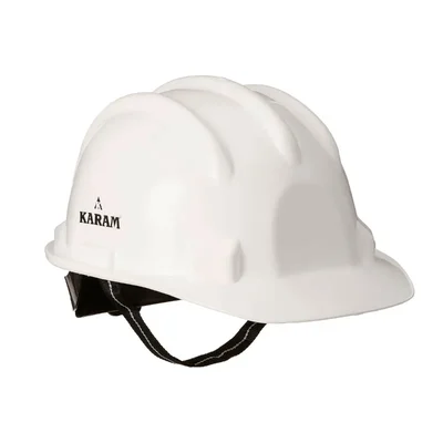 Karam PN 521 ISI Marked Safety Helmet With Ratchet Type Adjustment For Outdoor Head Protection (Colour : White)