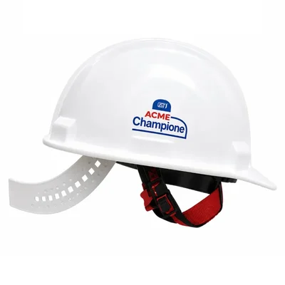 ACME Champion Ratchet Industrial Safety Helmet White – High Impact ABS Shell Head Protection with Adjustable Suspension(Pack-1)