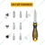 INGCO 8pcs Ratchet Screwdriver Set 1pcs Handle & 7pcs Screwdriver Bits (AKISD0808)