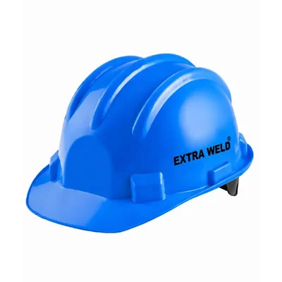 EXTRA WELD Polypropylene Ratchet Construction Safety Helmet with Triple Corrugation & Adjustable Chin Strap(Pack-1)
