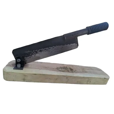 Heavy Duty Raw Mango Cutter with High Carbon Steel Blade & Solid Wooden Base for Homemade Pickle Making