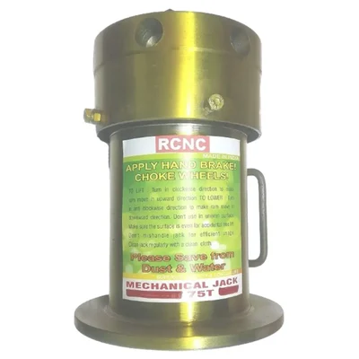 RCNC 75 Ton Capacity Mechanical Screw Jack for Truck, Trailers, Tipper Truck, etc. - 380 mm Max. Lifting Height