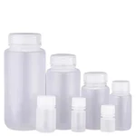 COMETEK 125ml (Pack of 12) Polypropylene Reagent Bottle Wide Mouth Autoclavable Leak Proof Bottle for Laboratory Use